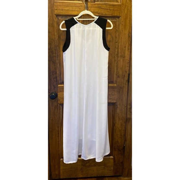 Pure DNKY Womens Loungewear Dress Size Large Color Block Hi Low Hem Semi Sheer - Picture 4 of 11